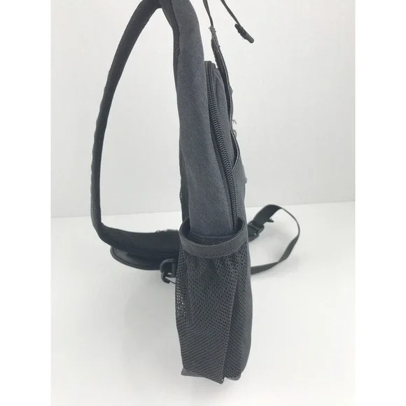 WATERFLY Black Nylon Sling Bag Backpack Crossbody Chest Pack Outdoor‎ Travel - Picture 14 of 16